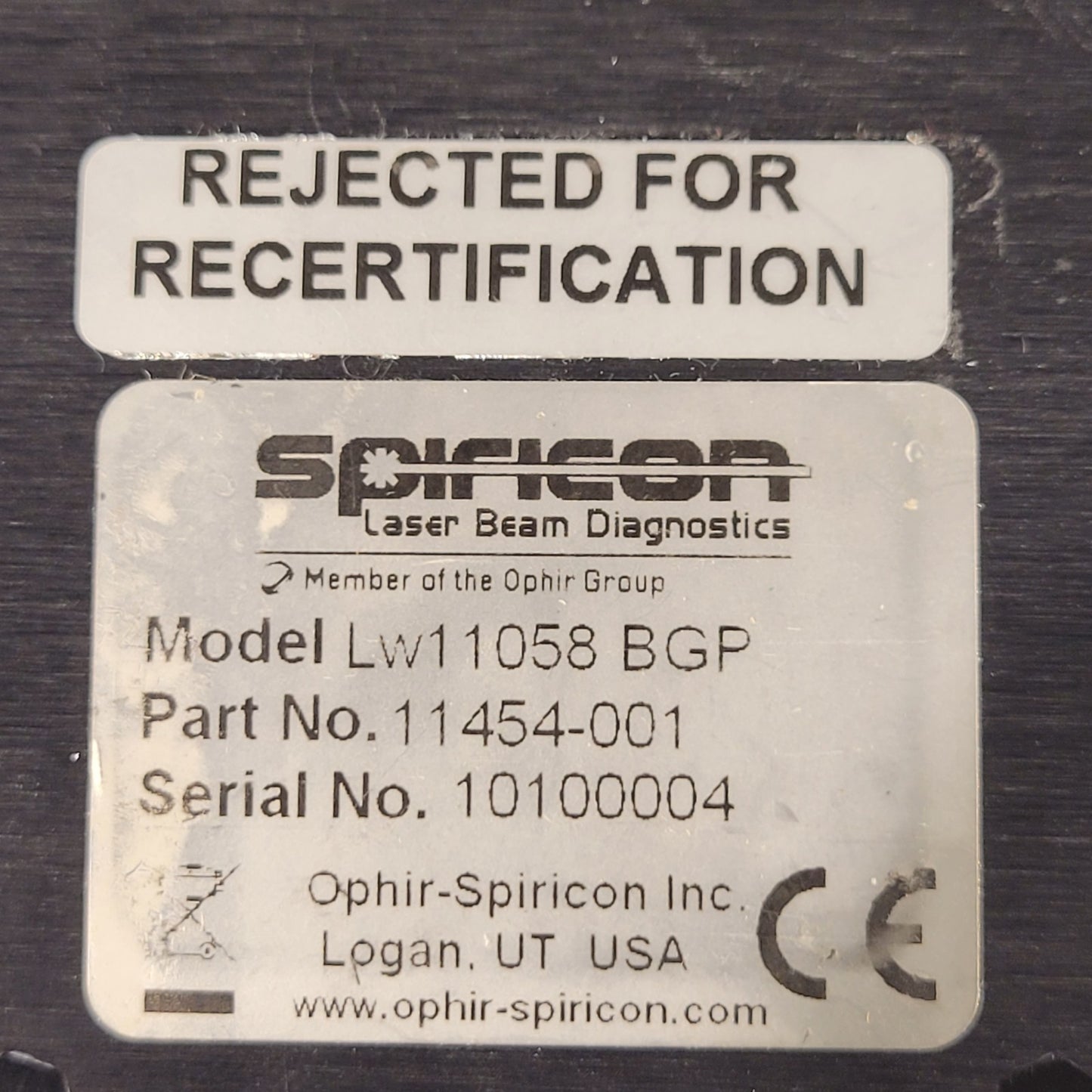 FOR PARTS Spiricon Laser Beam Lw11058 BGP Laser Beam Profiling Camera Sensor