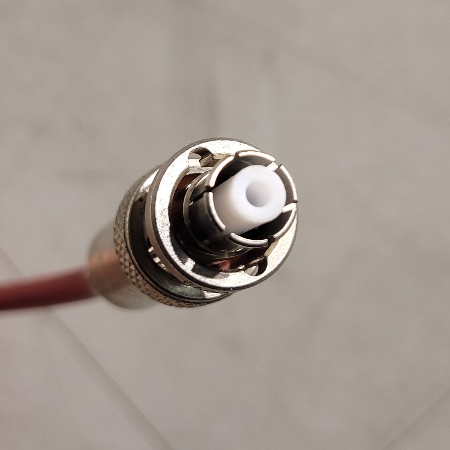 Radiall R 317 072 000 SHV Female Safe High Voltage Radio RF Red Cable 7ft 5kV