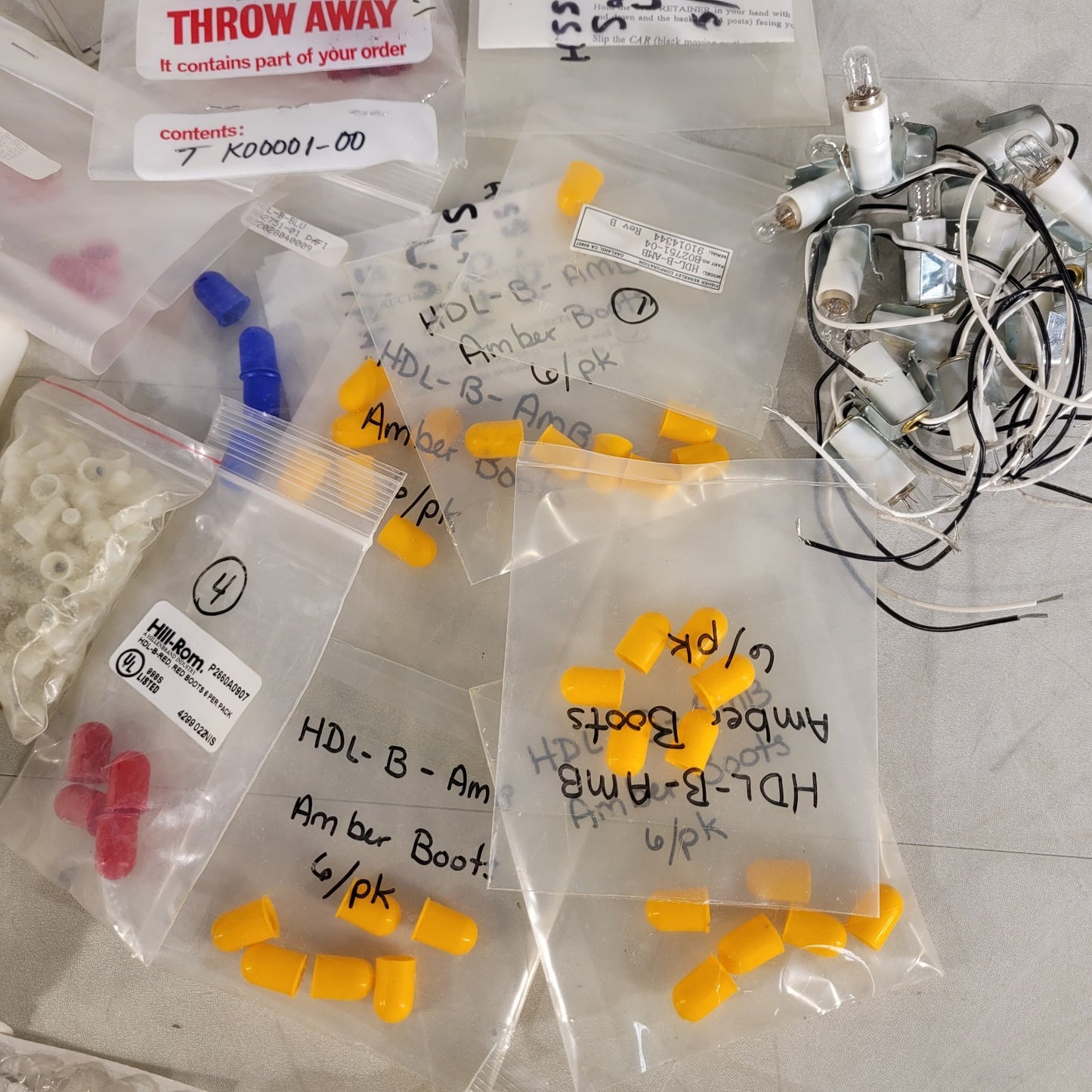 Ektacom Large Lot Of Nurse Call Light Accessories Color Covers Bulbs Fischer Ber