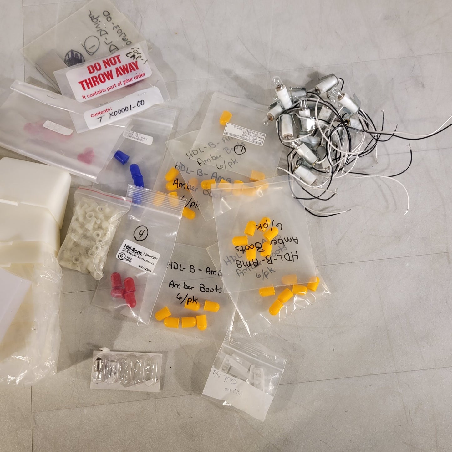 Ektacom Large Lot Of Nurse Call Light Accessories Color Covers Bulbs Fischer Ber