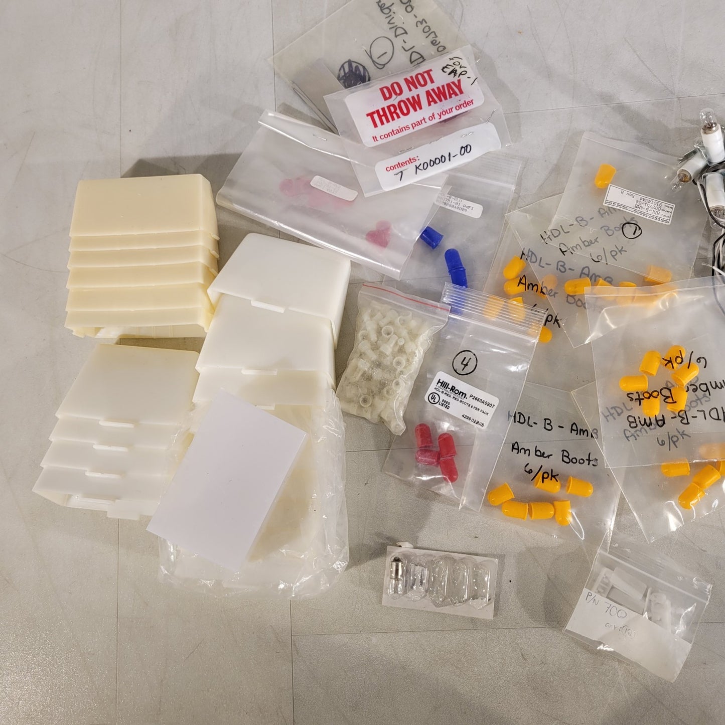Ektacom Large Lot Of Nurse Call Light Accessories Color Covers Bulbs Fischer Ber