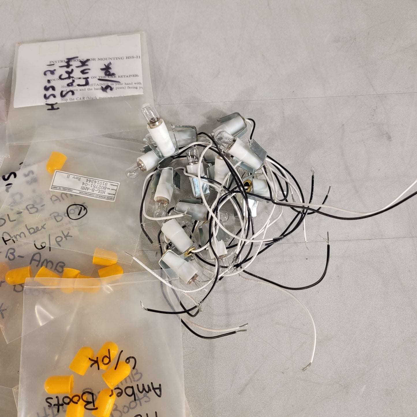 Ektacom Large Lot Of Nurse Call Light Accessories Color Covers Bulbs Fischer Ber