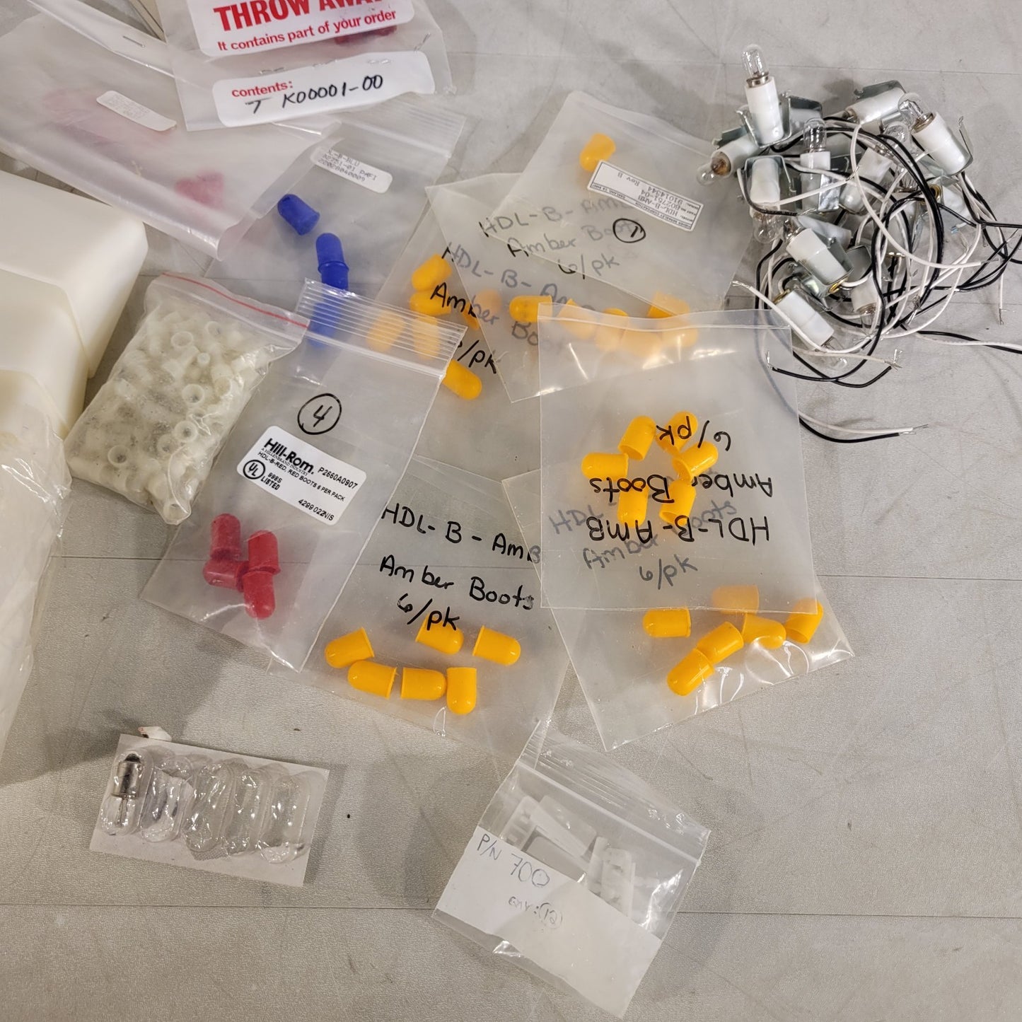 Ektacom Large Lot Of Nurse Call Light Accessories Color Covers Bulbs Fischer Ber
