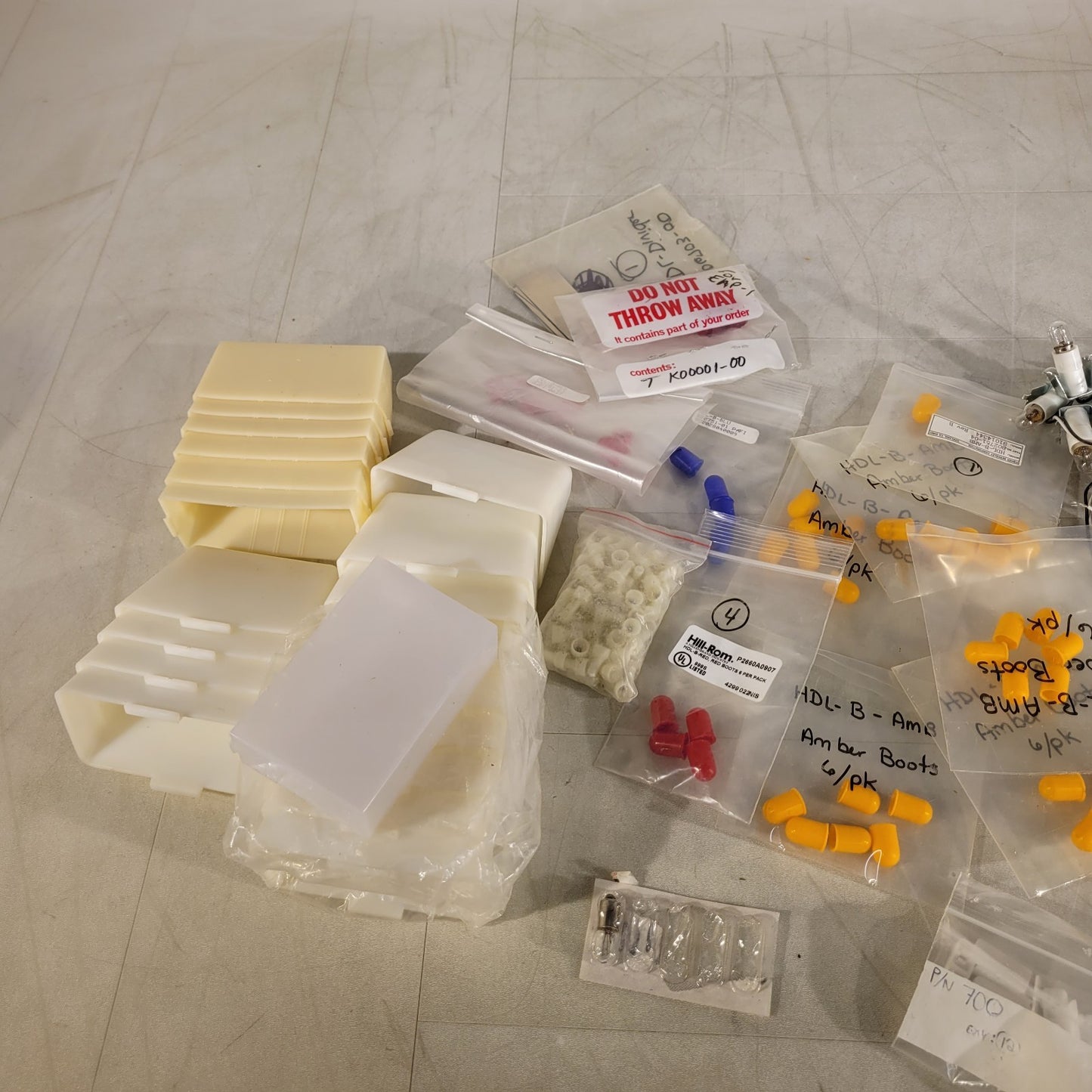 Ektacom Large Lot Of Nurse Call Light Accessories Color Covers Bulbs Fischer Ber