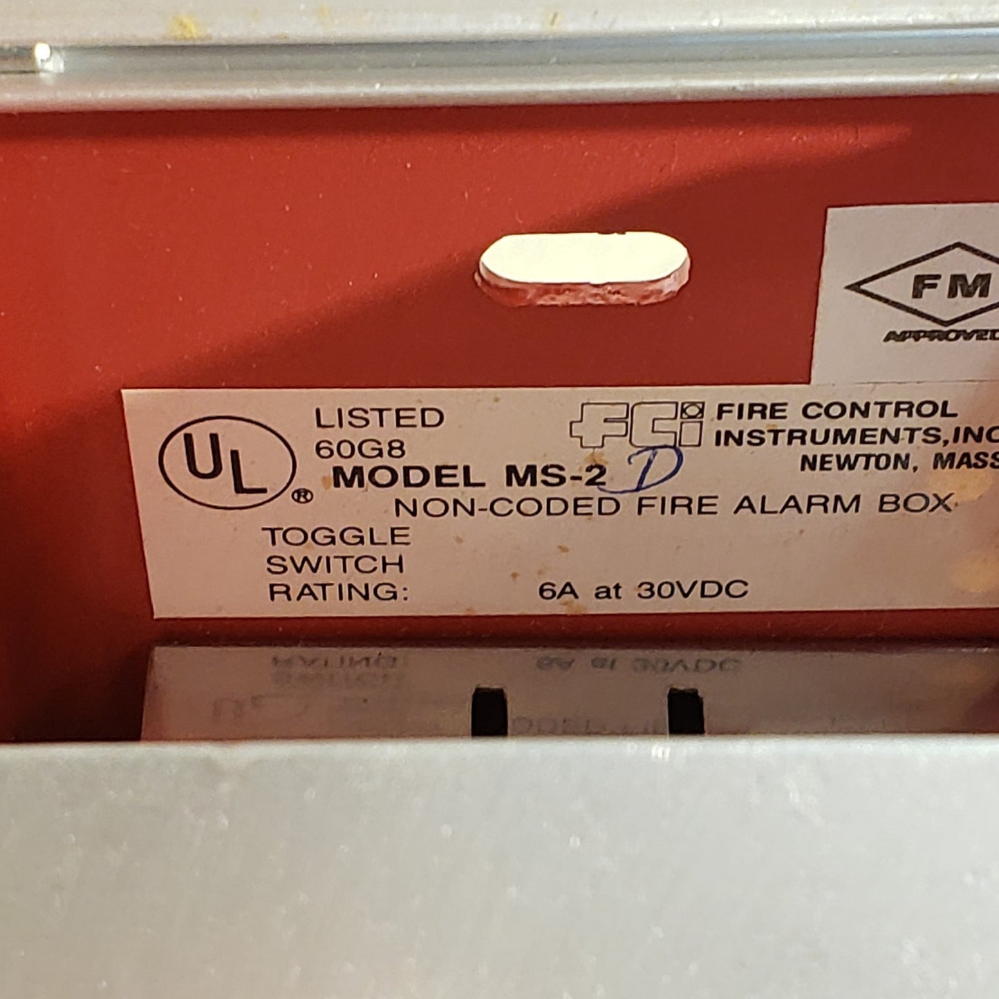 FCI MS-2 Non-coded Fire Alarm Box Pull Alarm Without Key