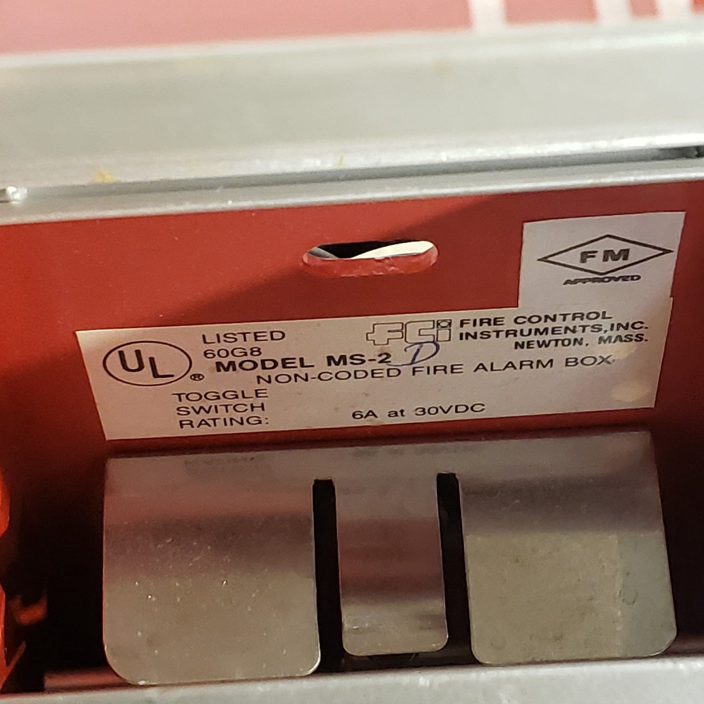 FCI MS-2 Non-coded Fire Alarm Box Pull Alarm Without Key