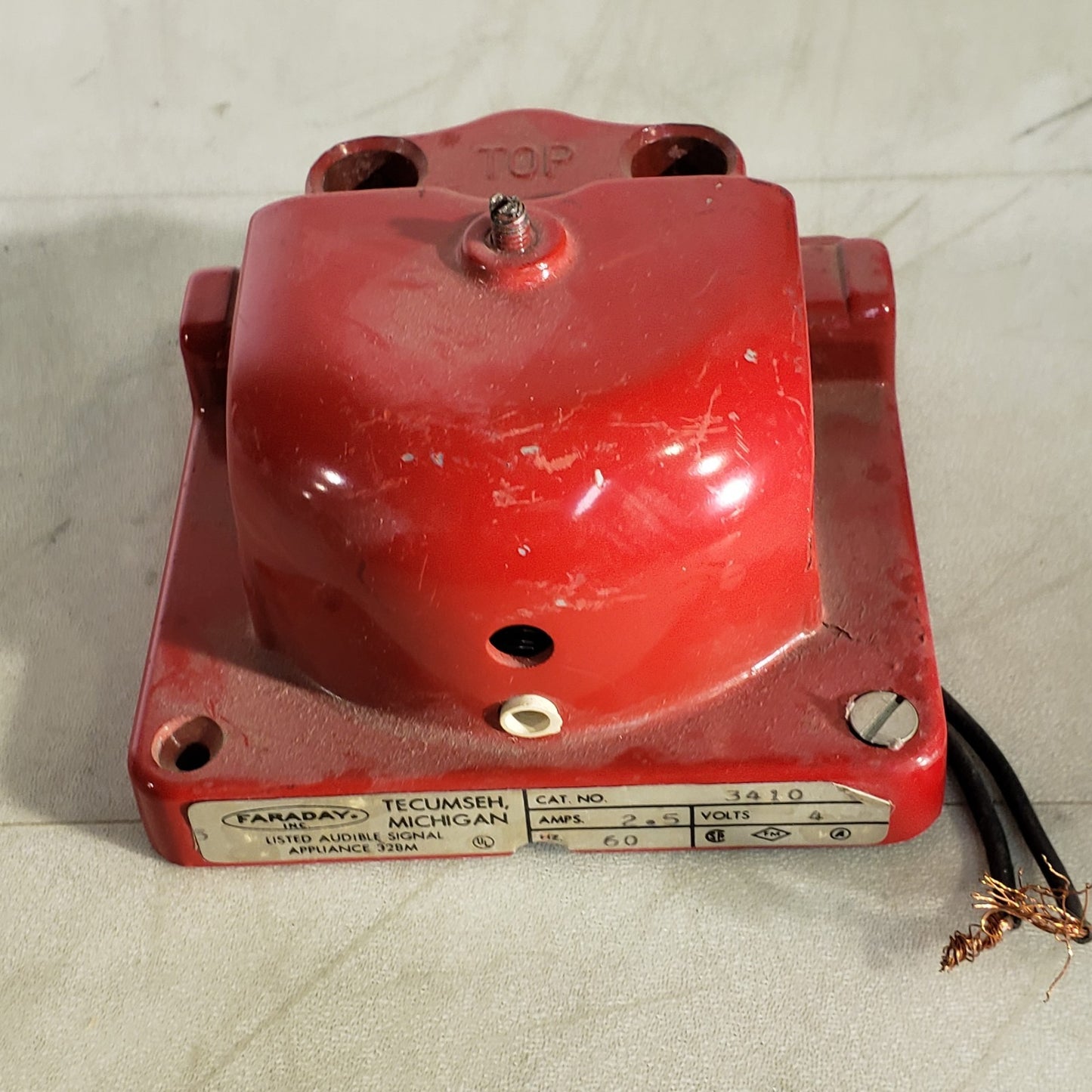 FOS Faraday 3410 Red Bell Standard Electric Time P/N 009843