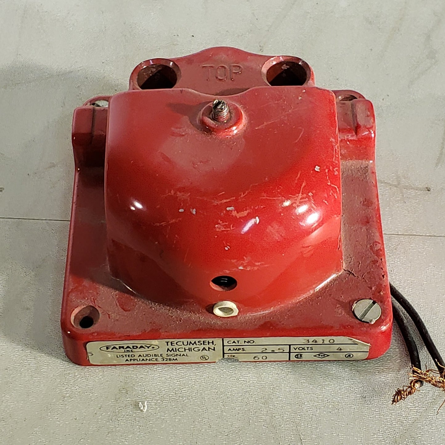 FOS Faraday 3410 Red Bell Standard Electric Time P/N 009843