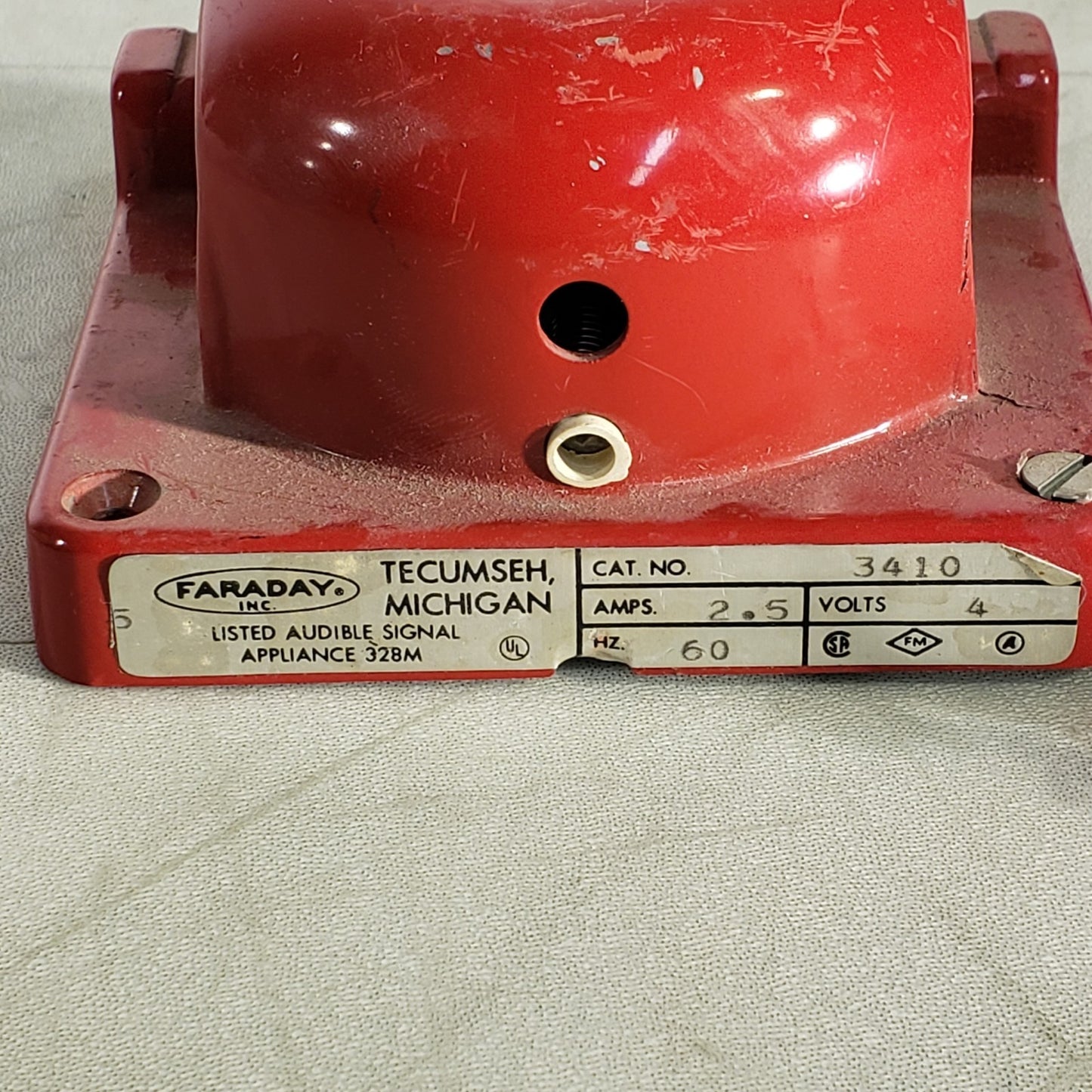 FOS Faraday 3410 Red Bell Standard Electric Time P/N 009843
