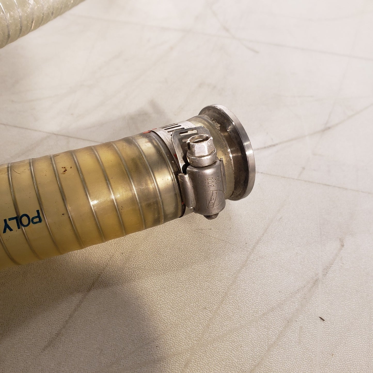 ISO KF25 NW25 Vacuum Hose 80" L 1.5" OD Metal Winding Reinforced High Vacuum