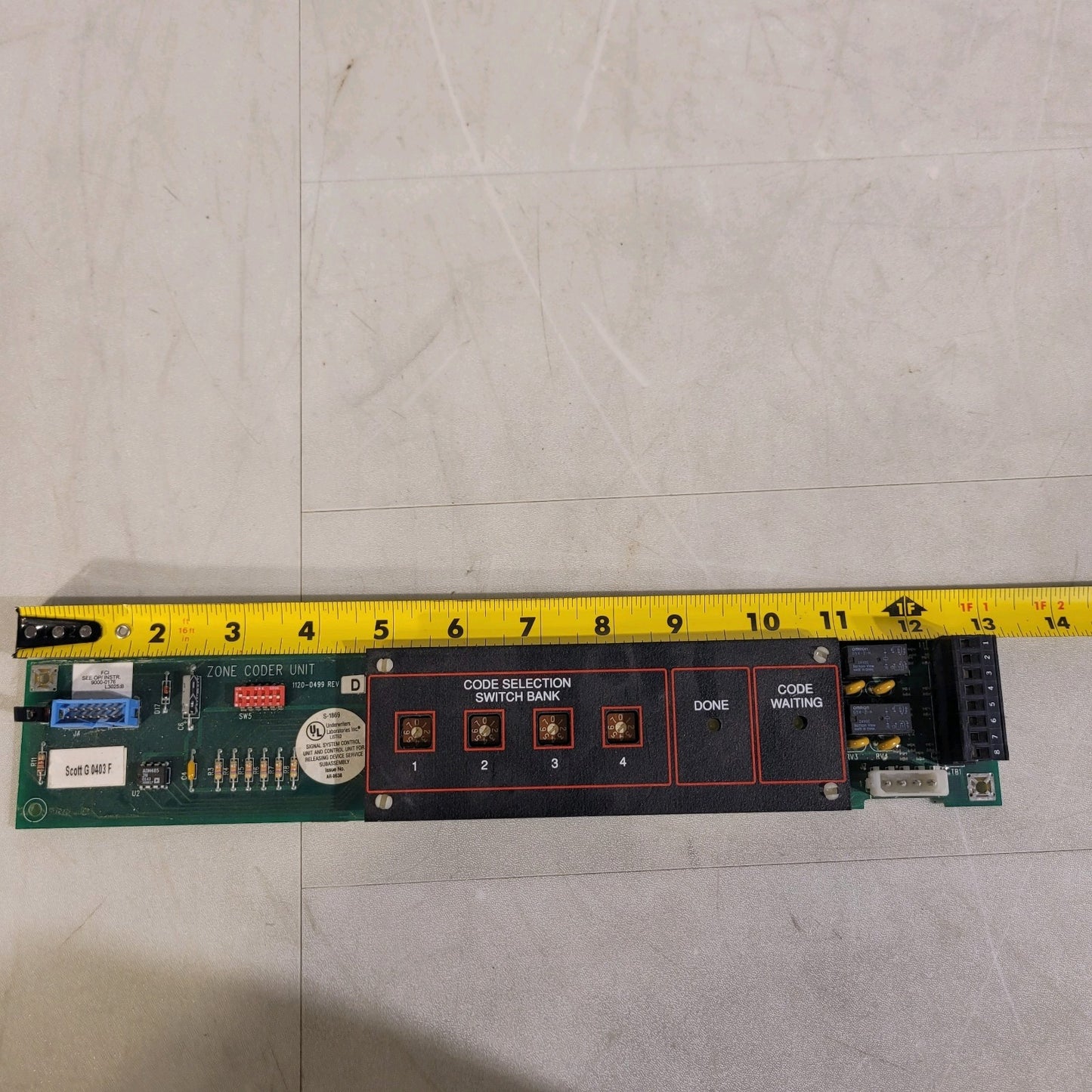 FCI Remote Zone Coder Unit 1120-0499 Revision D 8 Channel