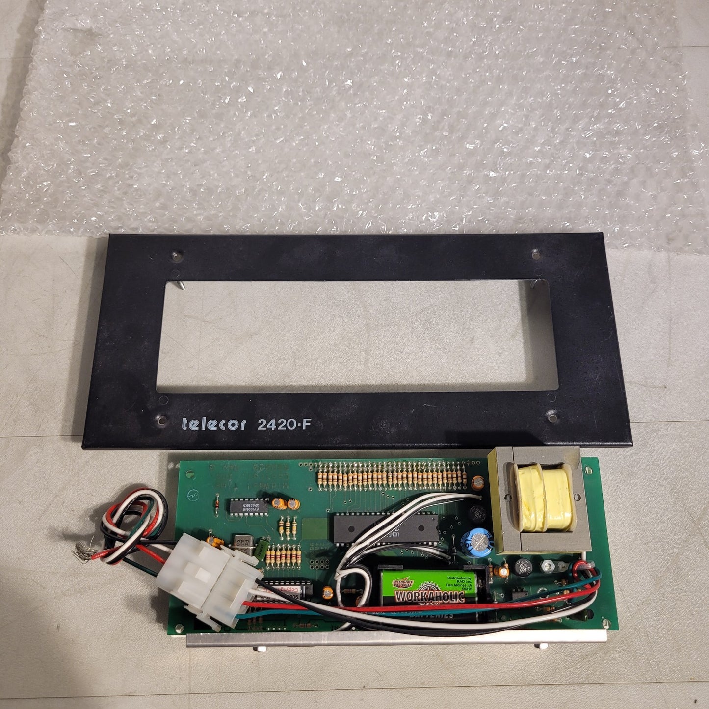 Telecor 2420-F Digital Clock Faceplate Midwest Time Control Digital Clock