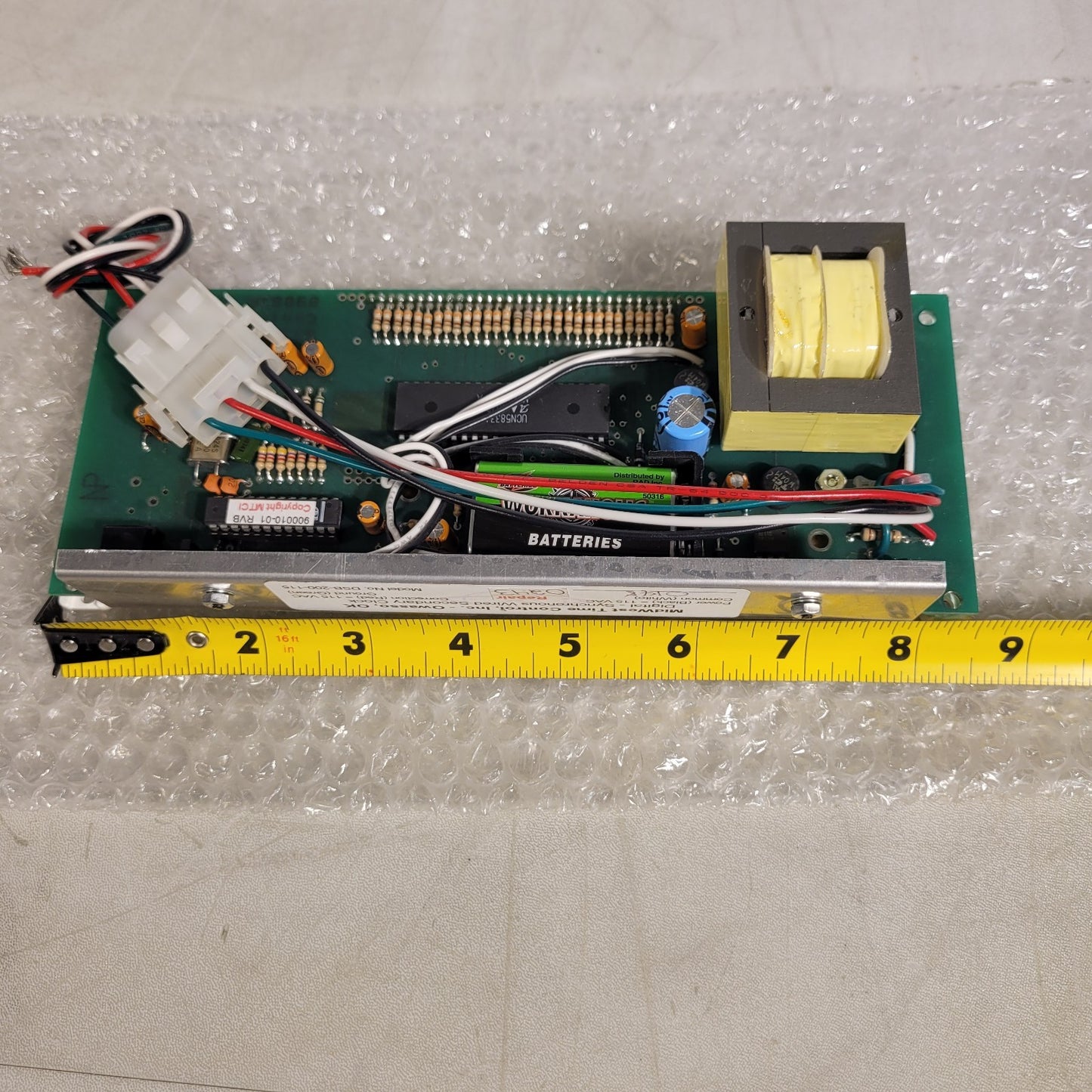 Telecor 2420-F Digital Clock Faceplate Midwest Time Control Digital Clock
