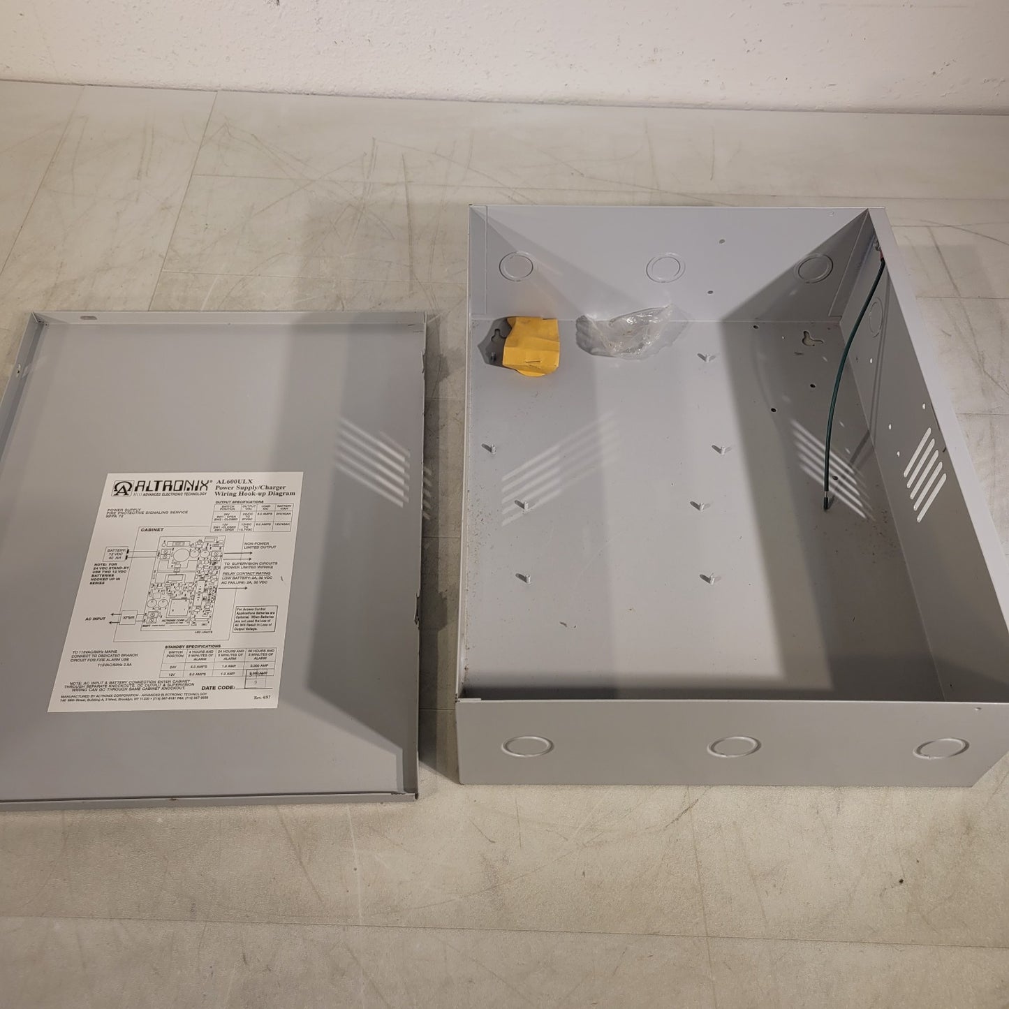 Altronix AL600ULX Electrical Enclosure Enclosure Only 15.25" X 11.75" x 4.5"