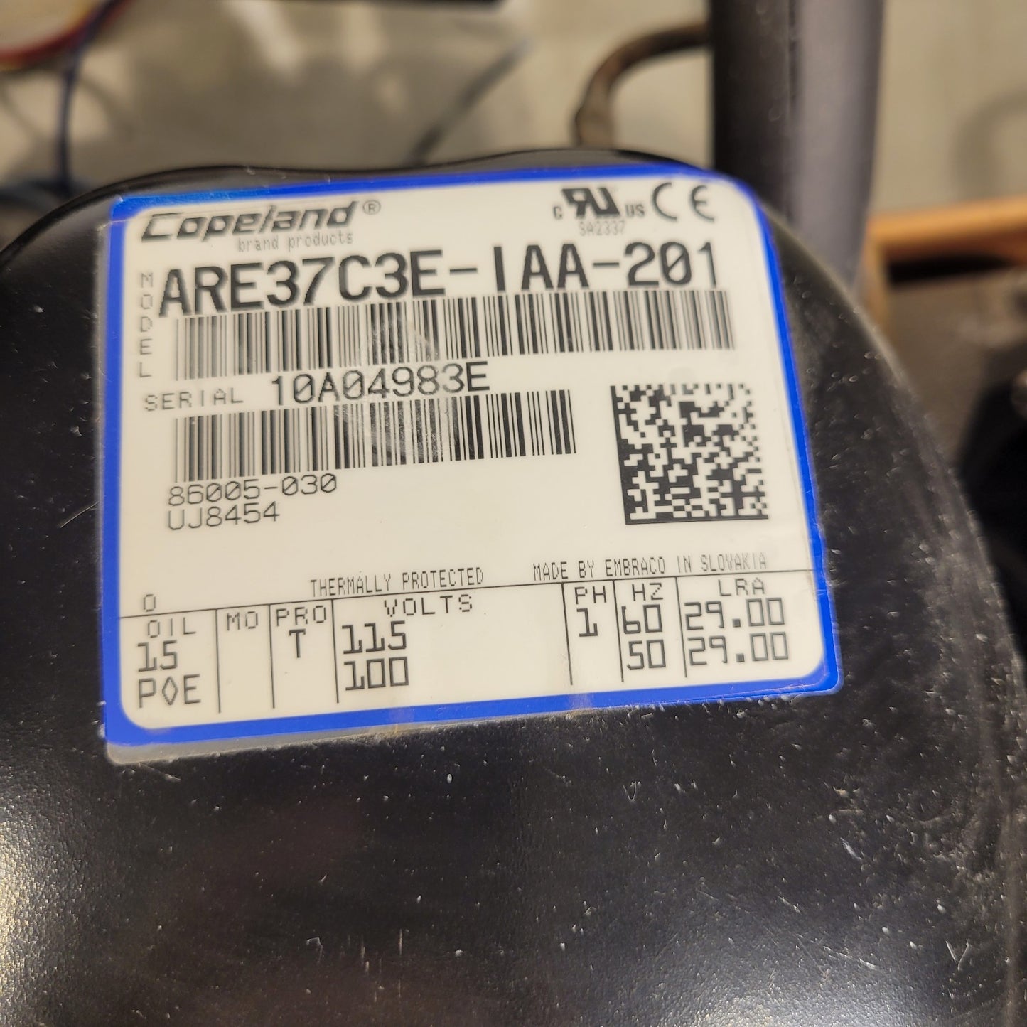 Thermo Scientific MaxQ 5000 Refrigeration Unit Copeland ARE37C3E-1AA-201