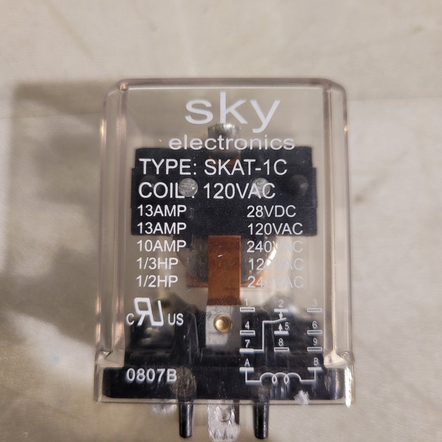 Sky Electronics SKAT-1C 13A 28VDC or 240VAC Coil: 120VAC