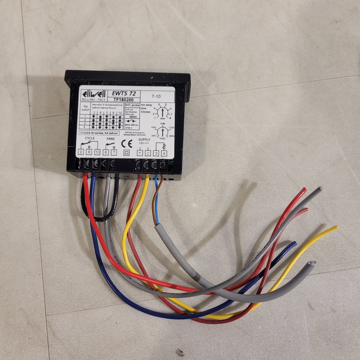 ELIWELL EWTS-72 NTC Defrost Timer EWTS72 2-16 Hours Fan Delay Timer