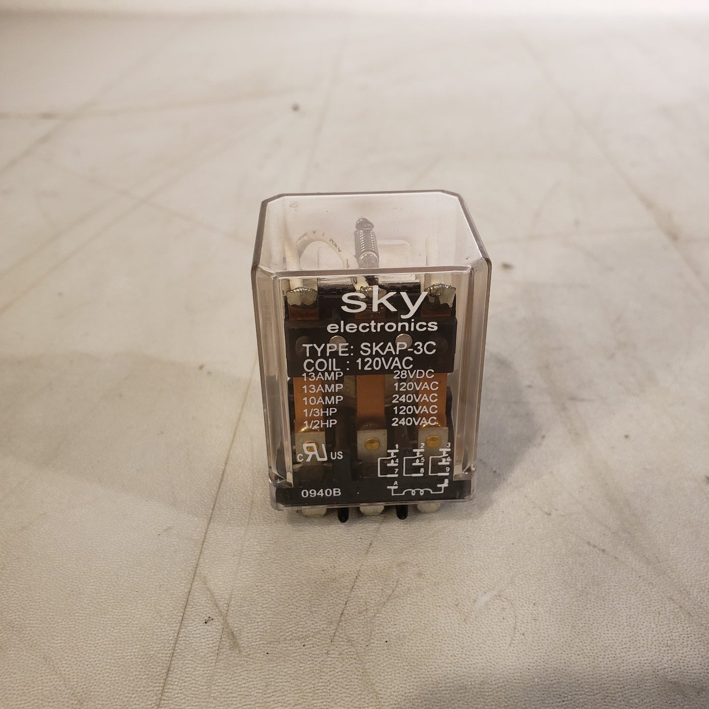 SKY Electronics Relay SKAP-3C 11 Pin 120VAC 3 POLE 13A