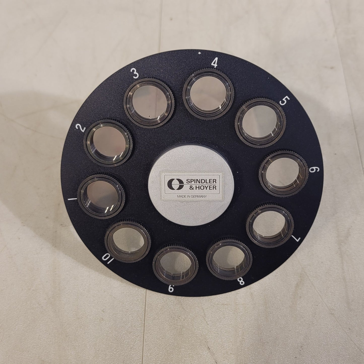 Spindler and Hoyer Resazurin ND Filter Wheel Neutral Density 10-Place Rotating