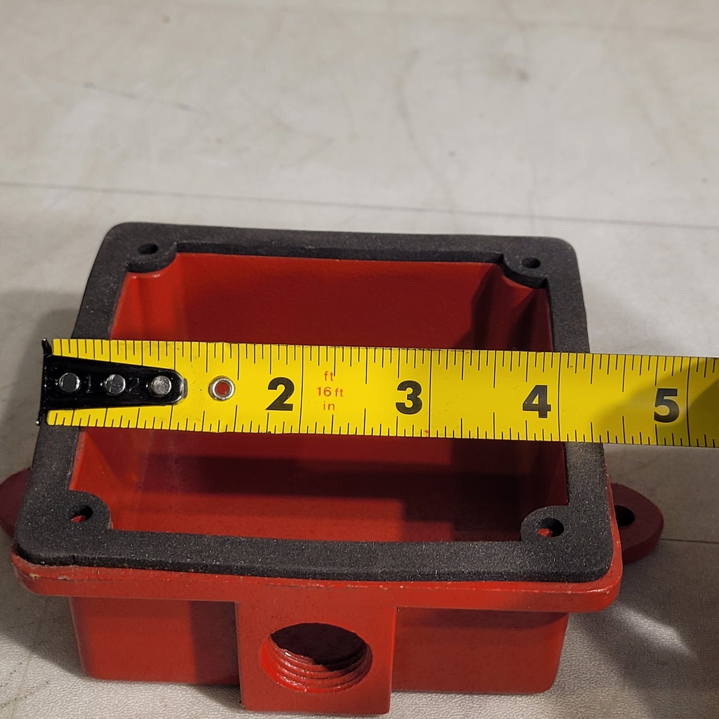 Fire Alarm Bell Waterproof Back Box For Fire Alarms Red Metal Steel