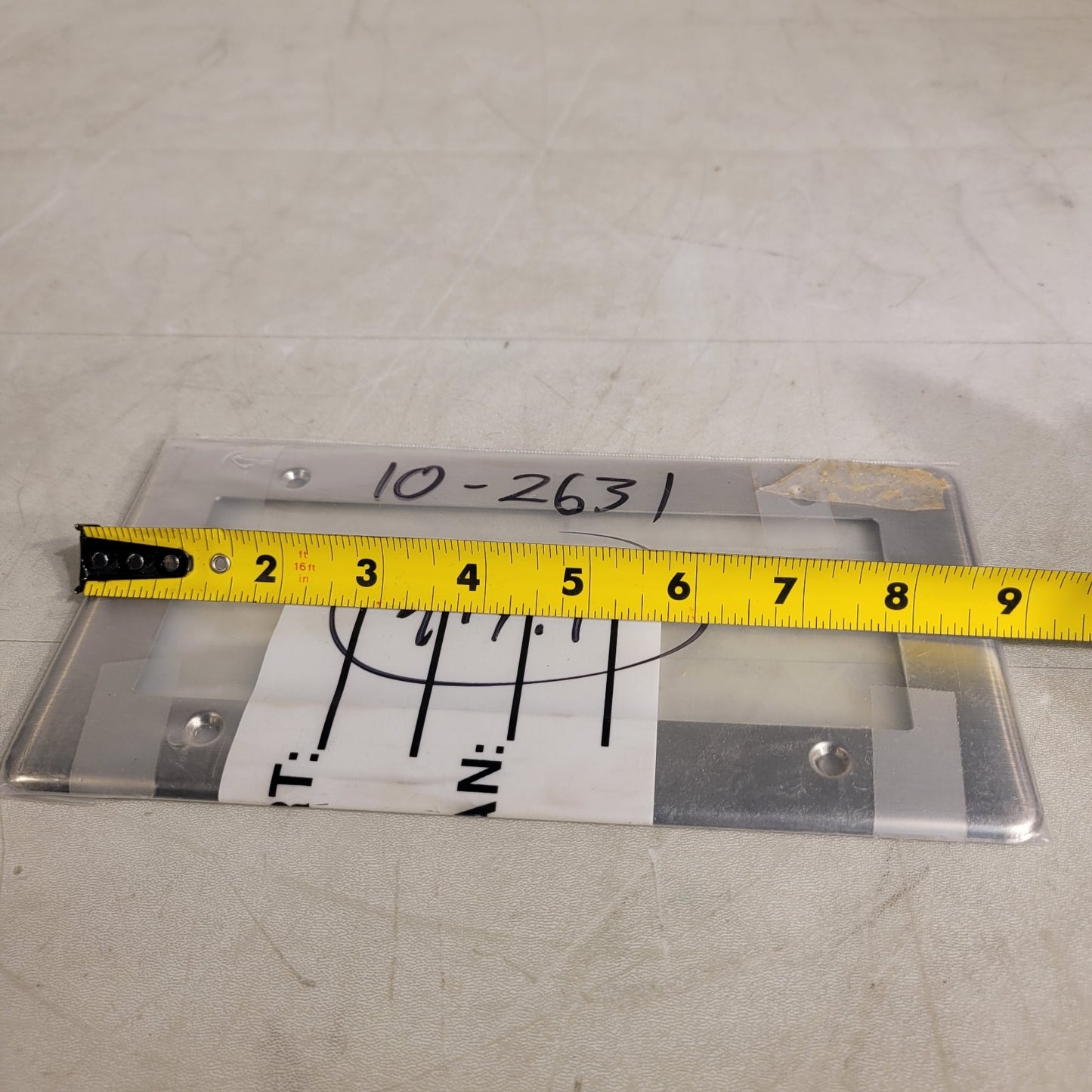 10-2631 Faceplate Mounting Plate Stainless Steel 9-7/5" x 4-1/2