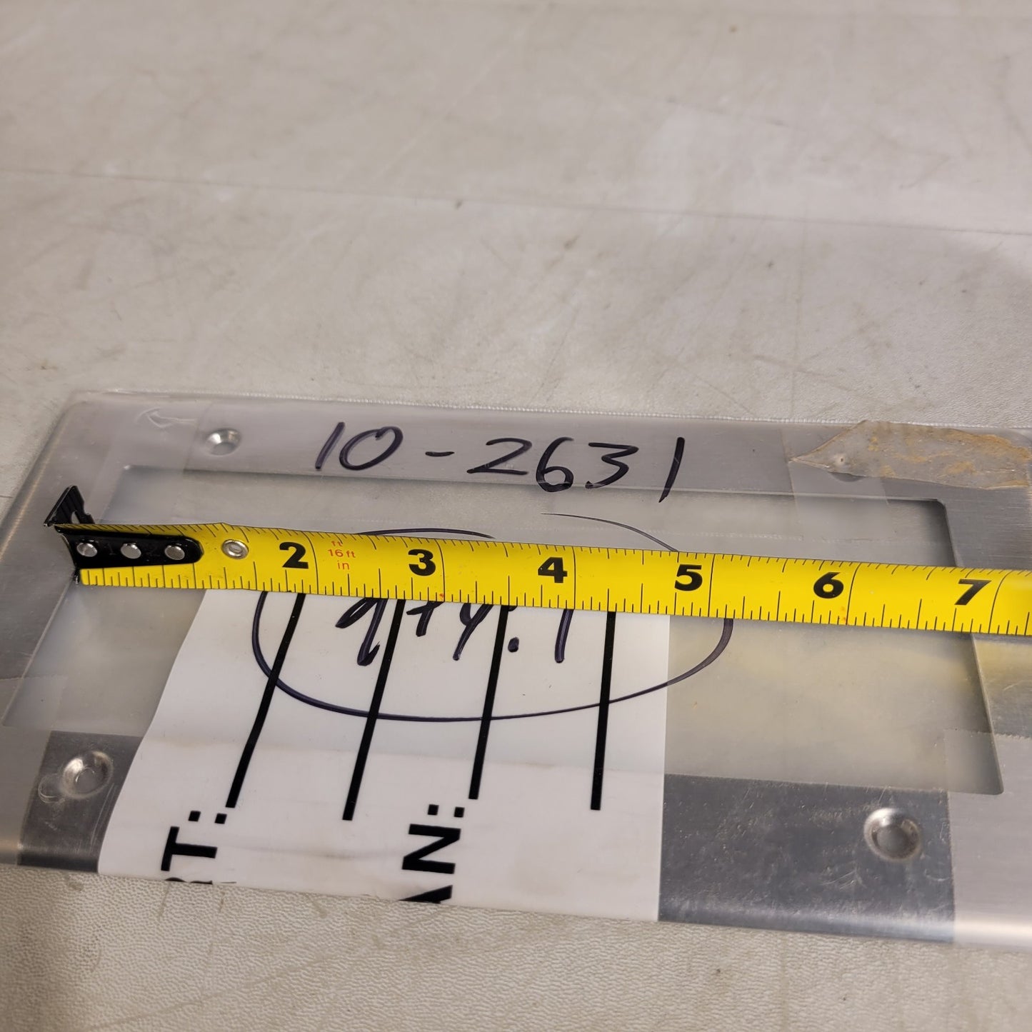 10-2631 Faceplate Mounting Plate Stainless Steel 9-7/5" x 4-1/2