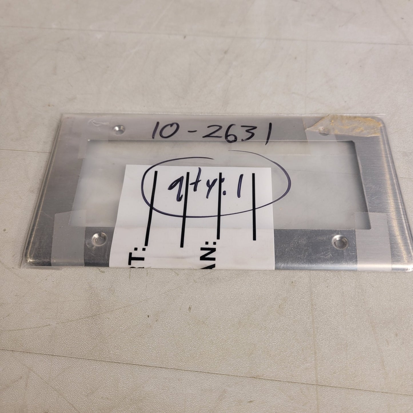 10-2631 Faceplate Mounting Plate Stainless Steel 9-7/5" x 4-1/2