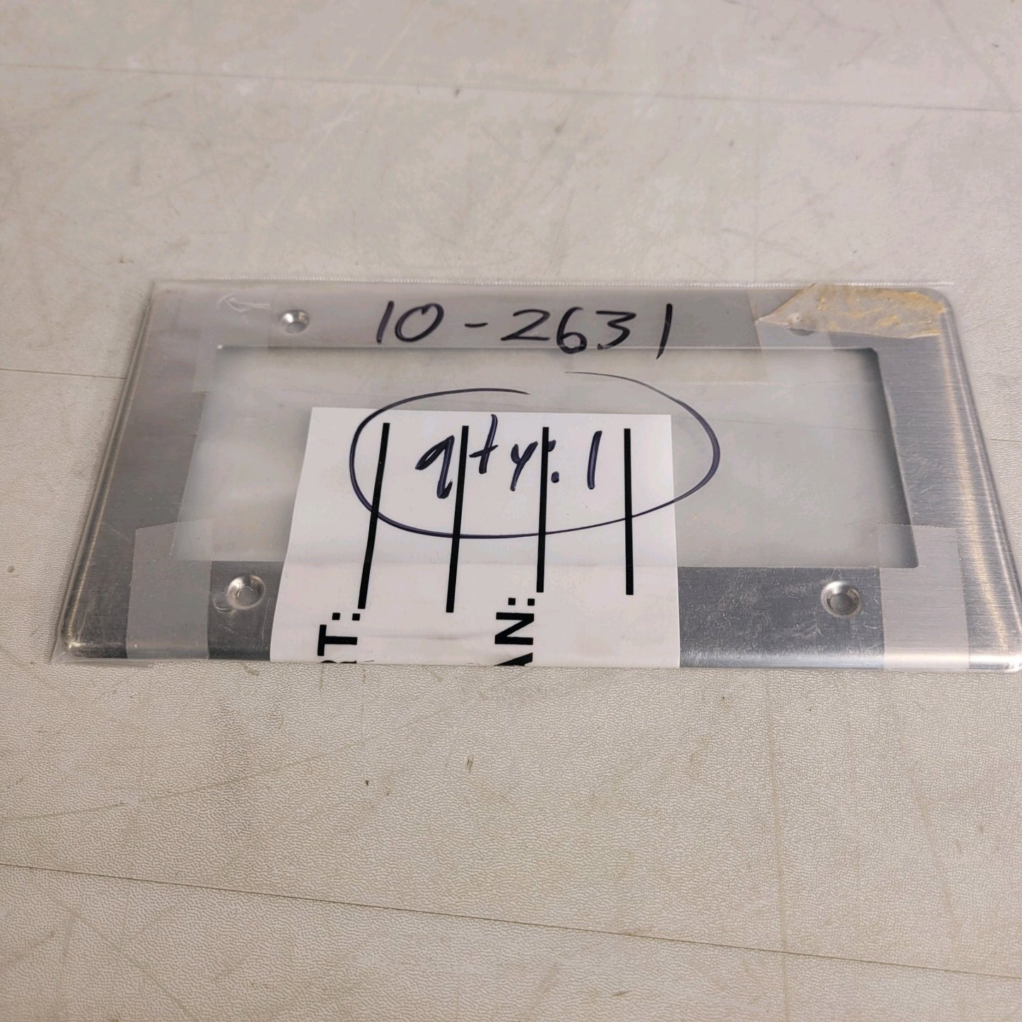 10-2631 Faceplate Mounting Plate Stainless Steel 9-7/5" x 4-1/2
