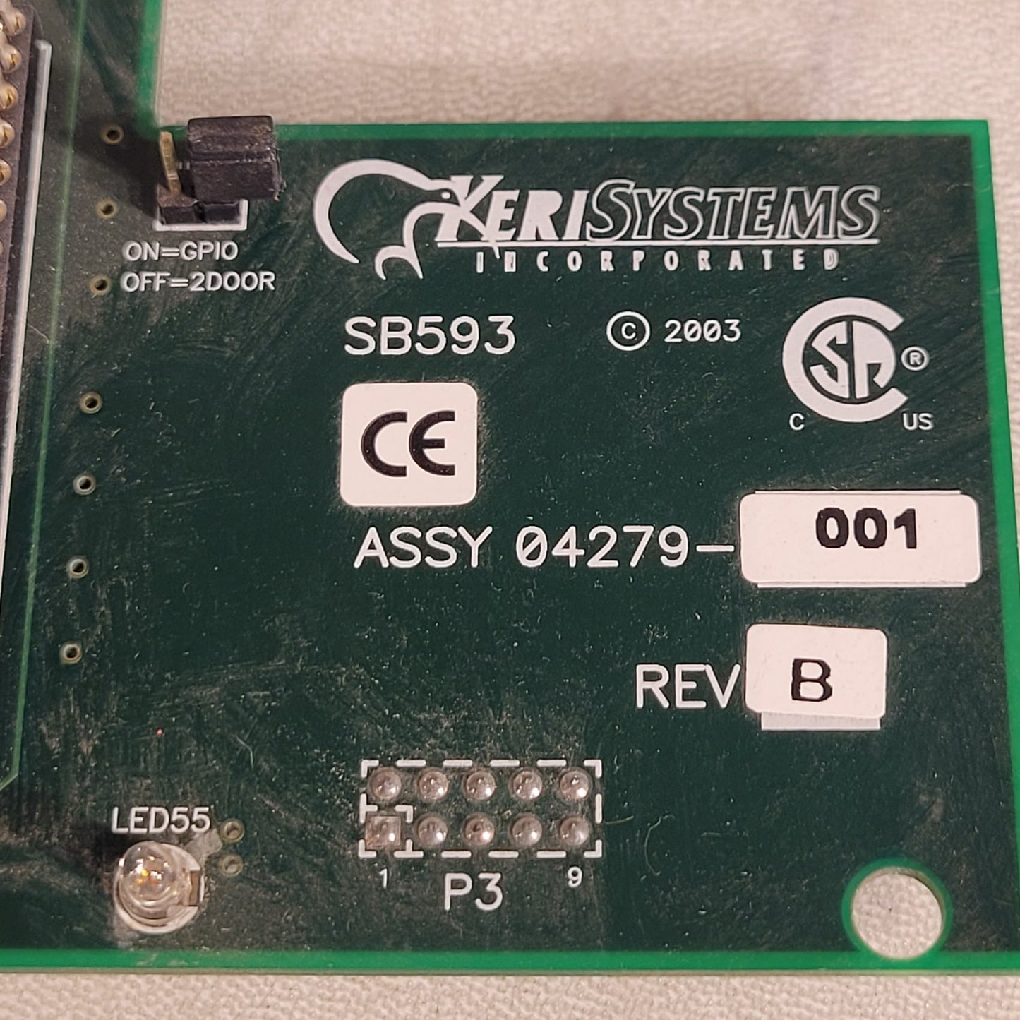 Keri System Assy SB593 Satellite Board 04279-0001 Board Rev B Control Board