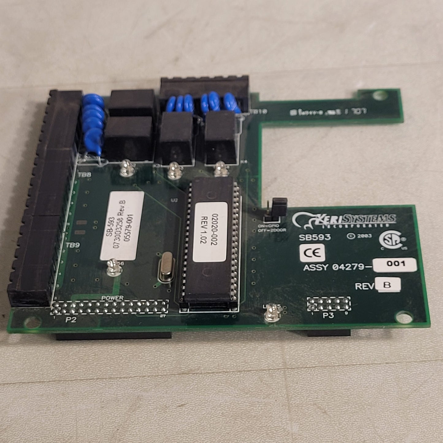 Keri System Assy SB593 Satellite Board 04279-0001 Board Rev B Control Board
