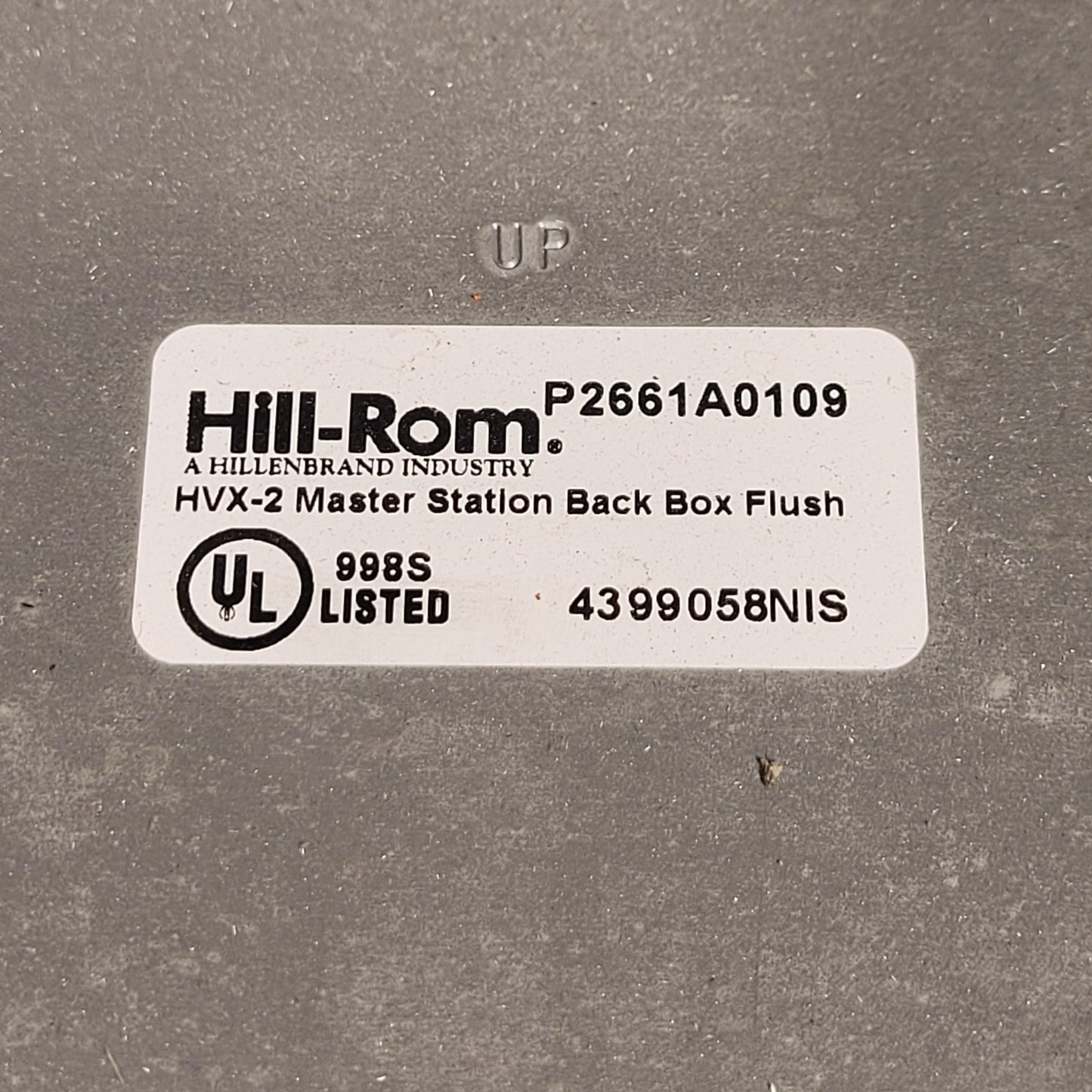 Hill-Rom HVX-2 Master Station Back Flush Metal Electrical Box 11-1/4" x 6" x 3"
