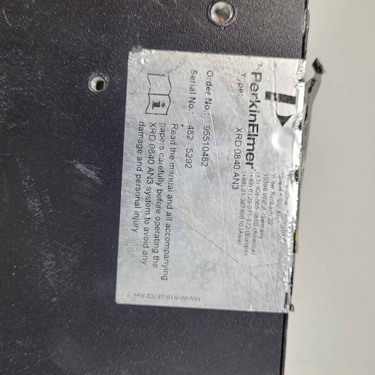 Perkin Elmer Digital a-Si Silicon Detector System XRD 0840 AN3 512x512 Pixels