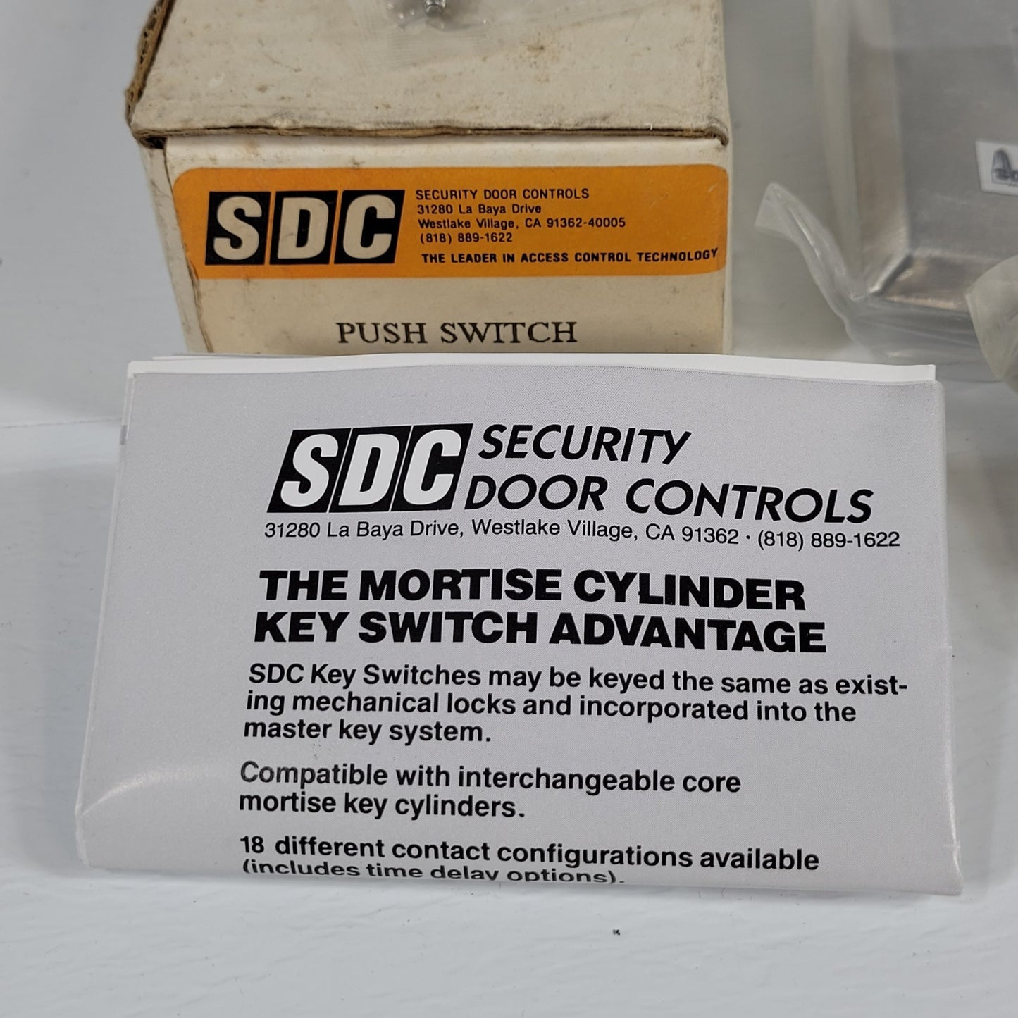 SDC 402U Exit Push Button Switch 5amps 125VAC Security Door Controls