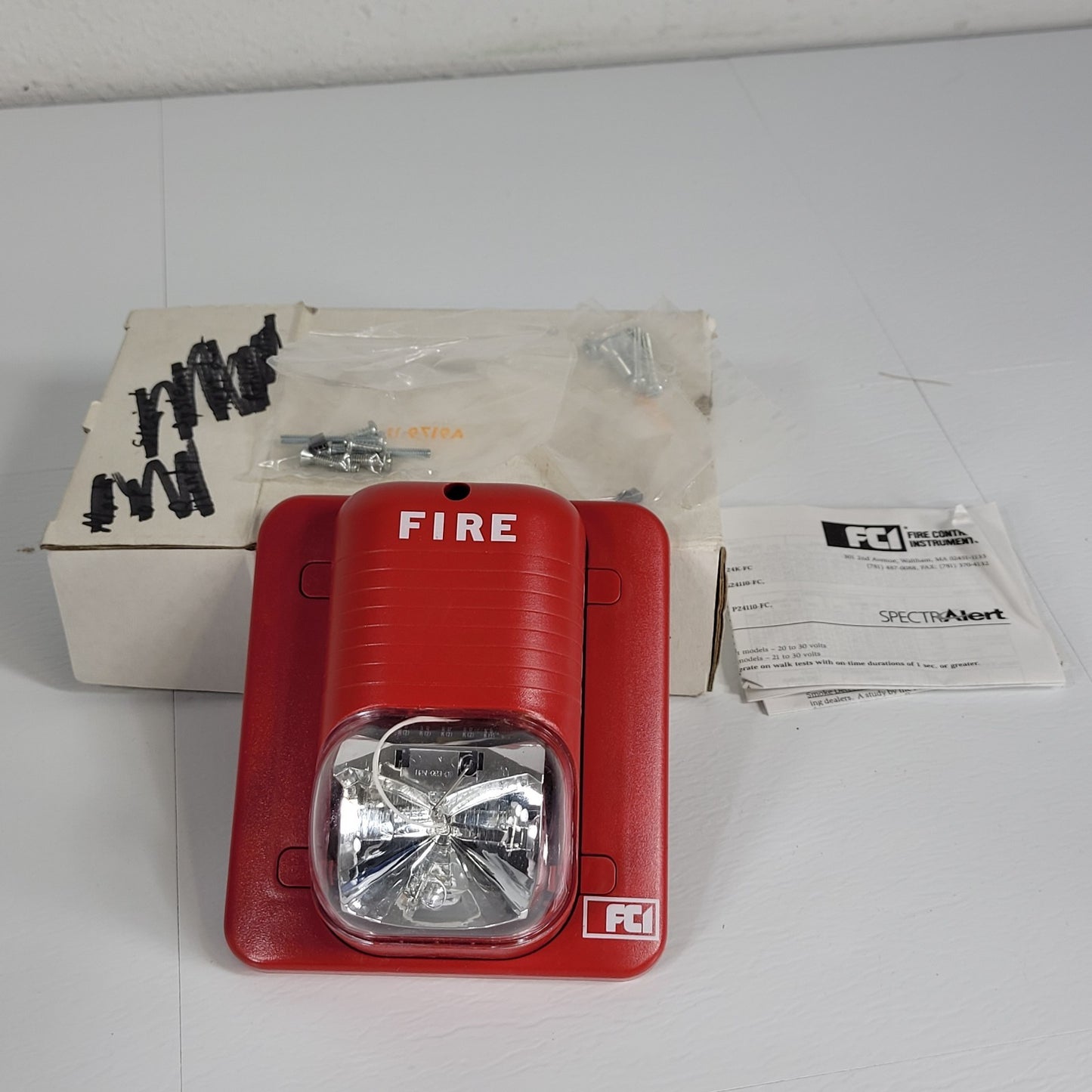 FCI Gamewell Spectralert S24110-FC Strobe 110cd 24V Red Wall Fire Honeywell