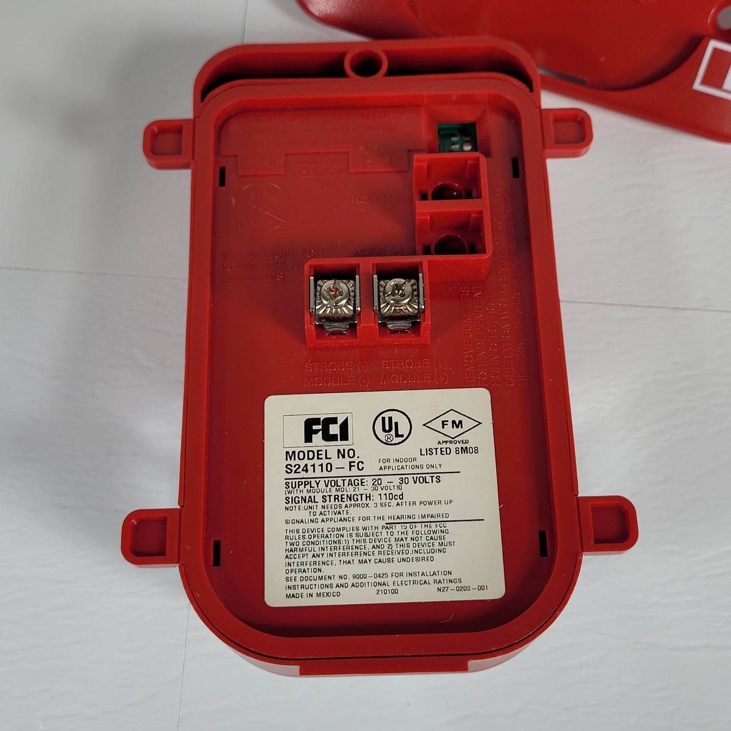 FCI Gamewell Spectralert S24110-FC Strobe 110cd 24V Red Wall Fire Honeywell