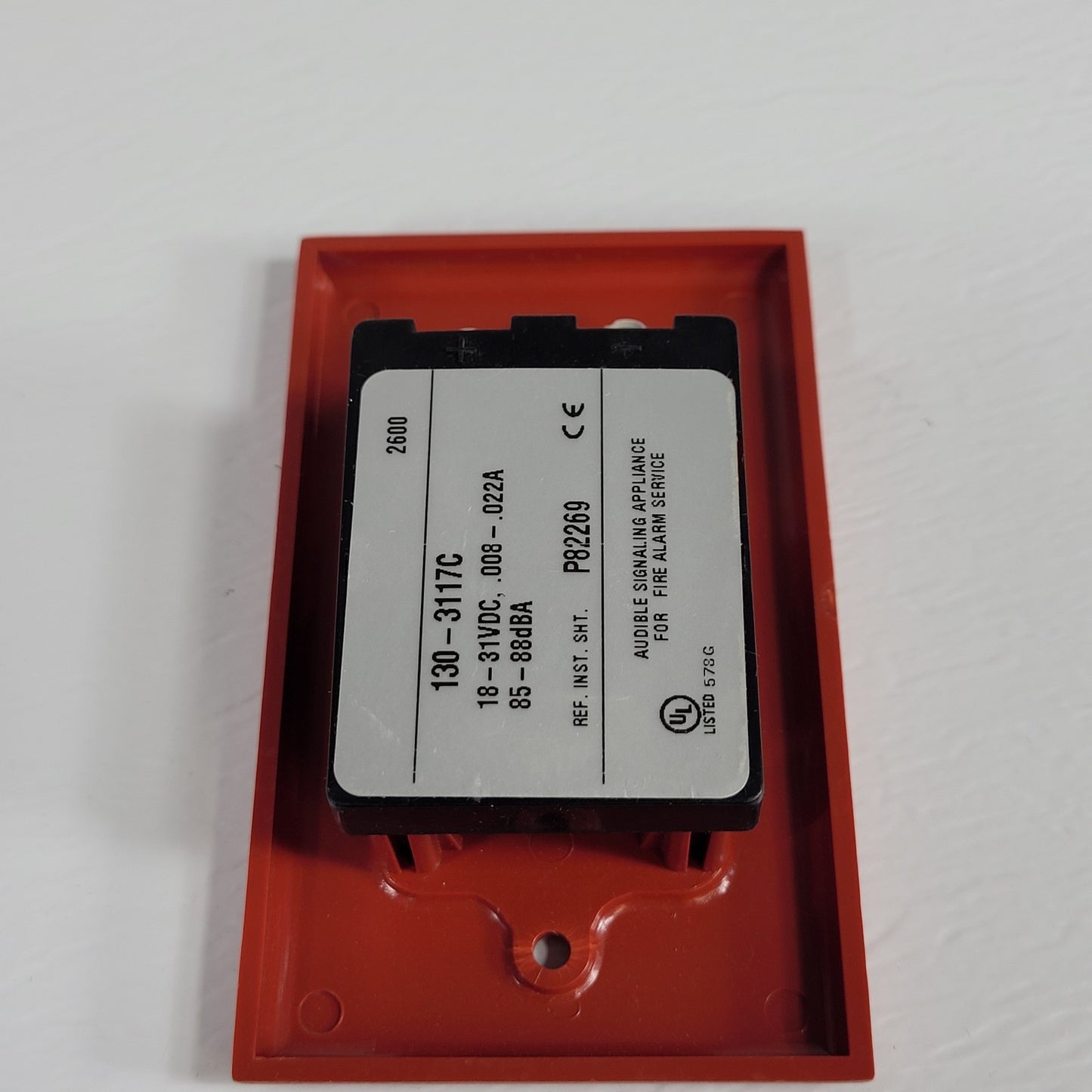 Gamewell FCI 130-3117C Fire Alarm Mini Horn Red Wheelock 85dBA