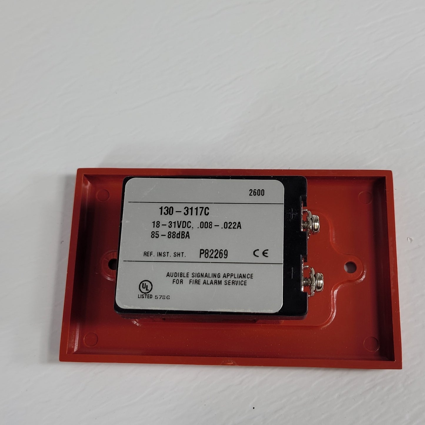 Gamewell FCI 130-3117C Fire Alarm Mini Horn Red Wheelock 85dBA