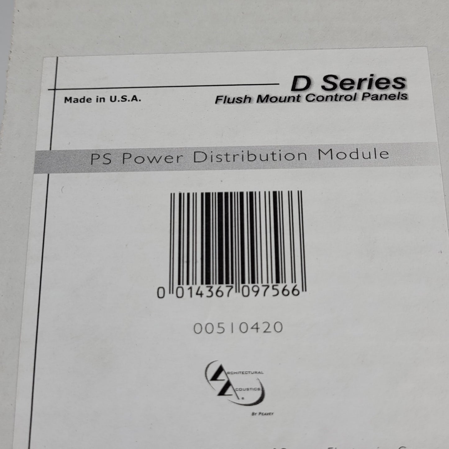 Peavey D Series 00510420 PS Power Distribution Module
