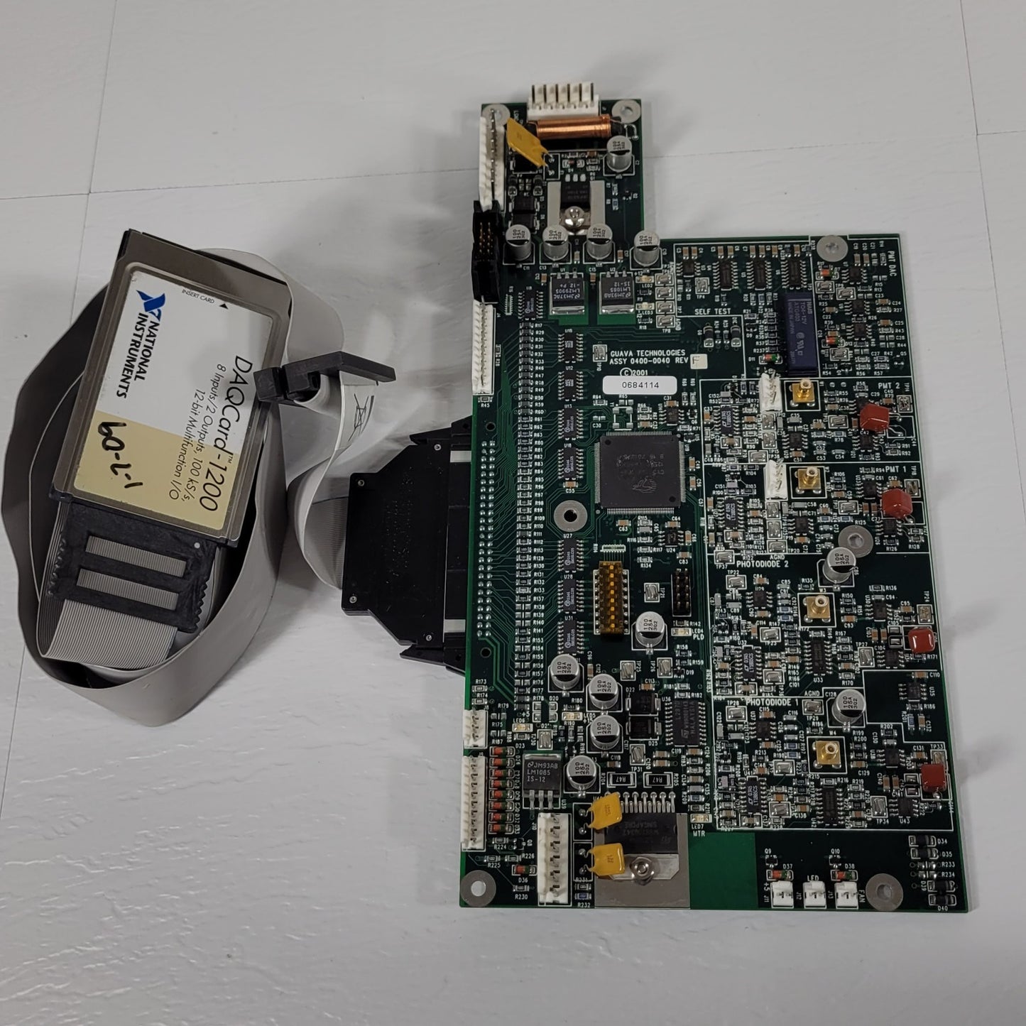 Guava Technologies 0684114 Circuit Board ASSY 0400-0040 REV F With DAQCard-1200