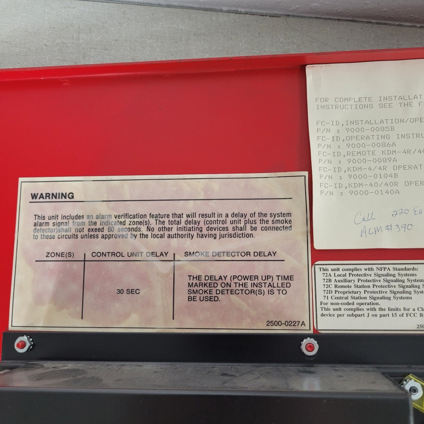 FCI Gamewell FCID Addressable Fire Alarm Control Panel Red FC-ID DLM 9000-0086