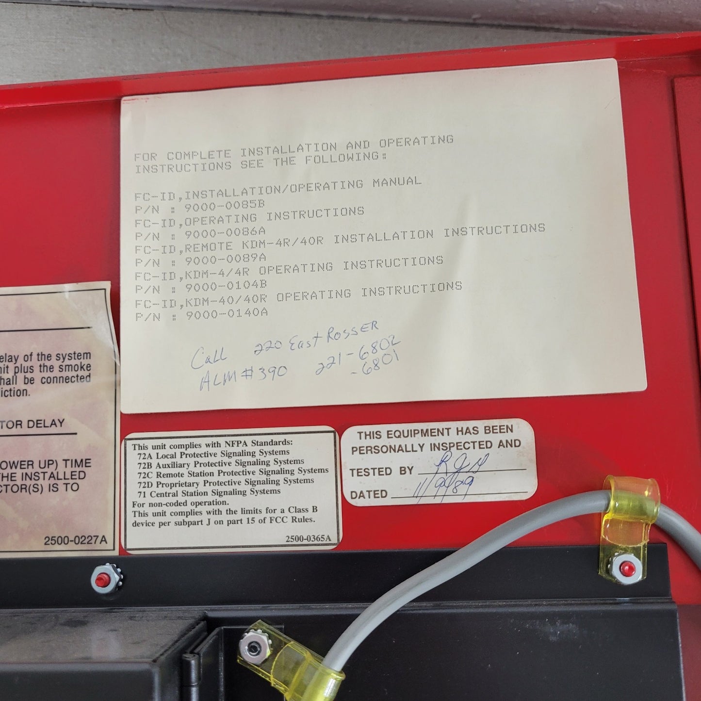 FCI Gamewell FCID Addressable Fire Alarm Control Panel Red FC-ID DLM 9000-0086