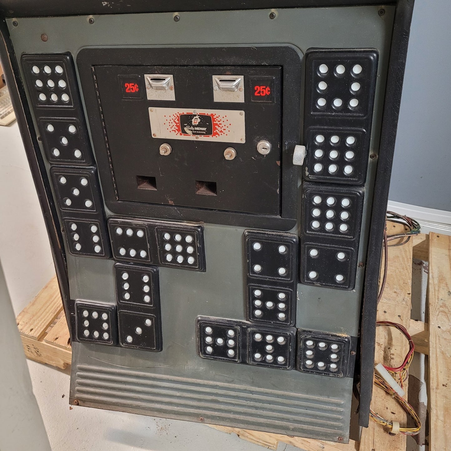 Vintage Bally Midway Domino Man Arcade Cabinet Video Game 1982 - PARTS ONLY