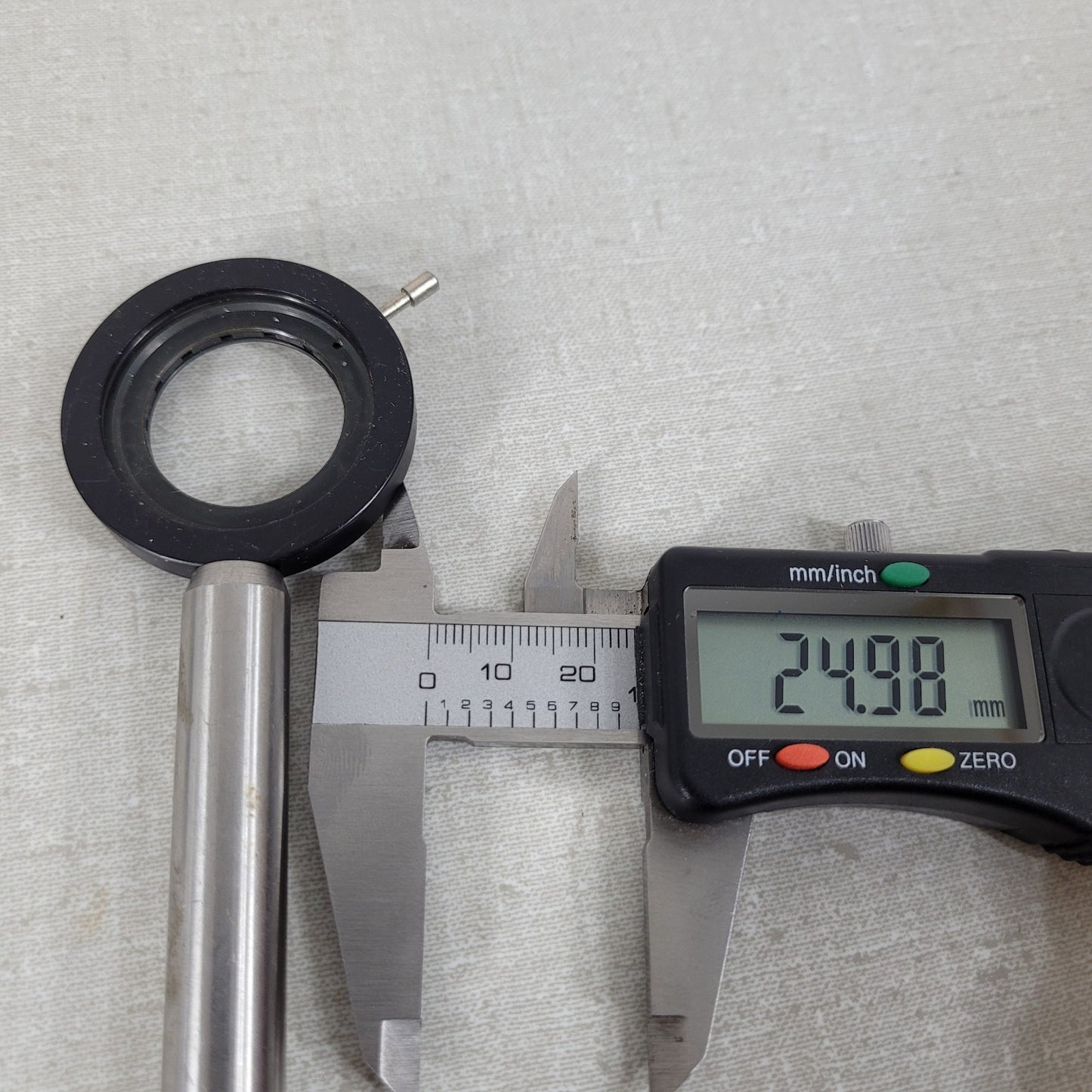 Unbranded Variable Aperture Stop 1-25mm w/ 3" Mount Post 43.75mm Outer Diameter