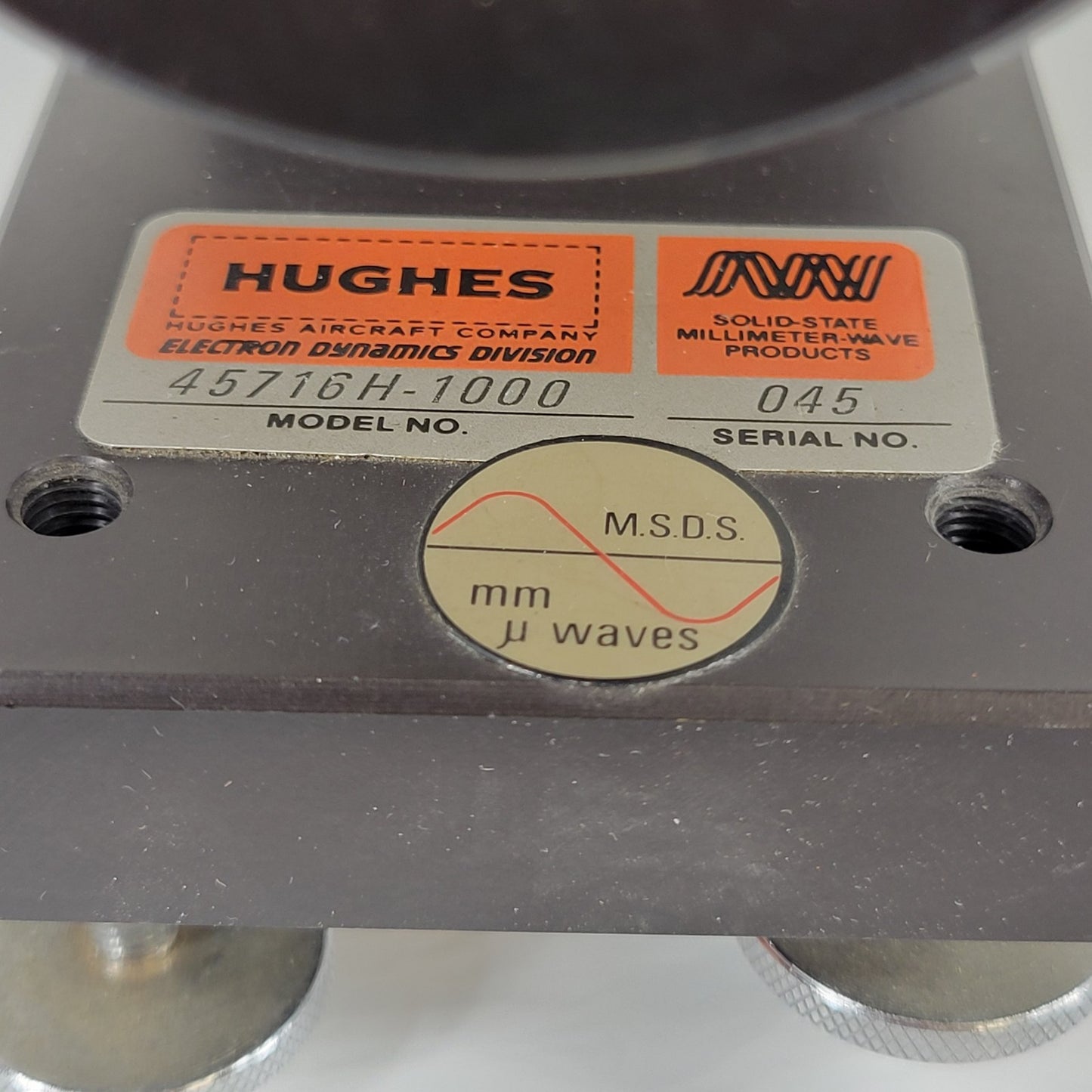 Hughes 45716H-1000 Microwave Wavemeter Waveguide Frequency Meter 40-60GHz mmWave
