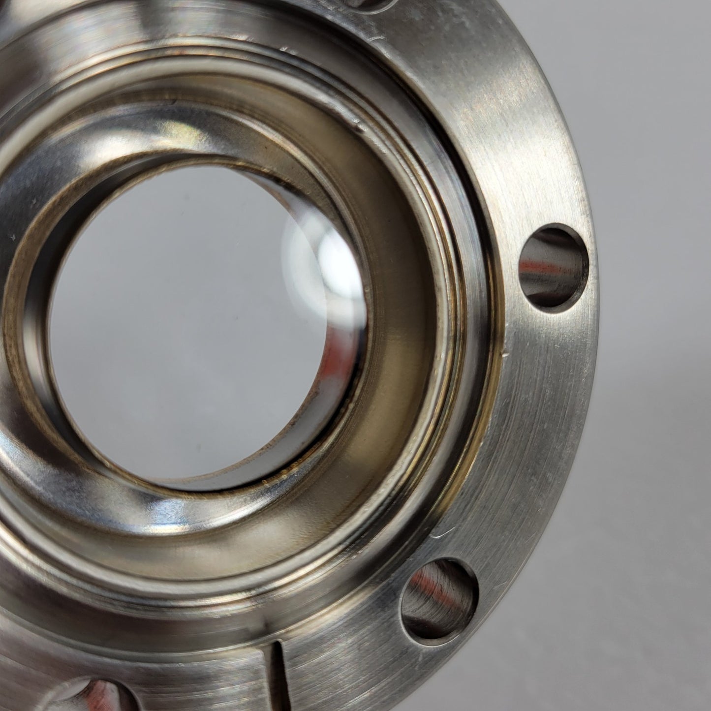 MDC MFG 2.75" CF Conflat DN35CF Viewport w/ 1" Quartz Window For UV-Transmission