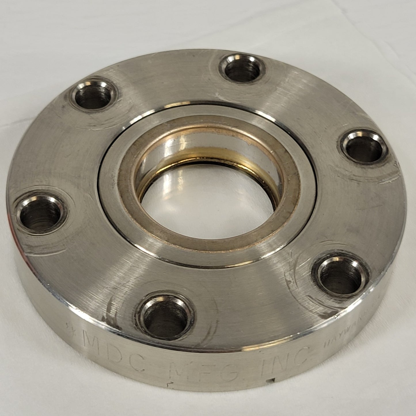 MDC MFG 2.75" CF Conflat DN35CF Viewport w/ 1" Quartz Window For UV-Transmission