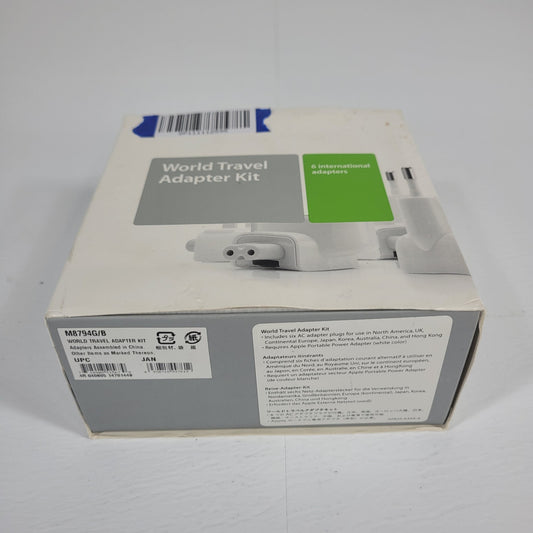Vintage Apple MG794G/B World Travel Adapter Kit w/ six International AC Adapters