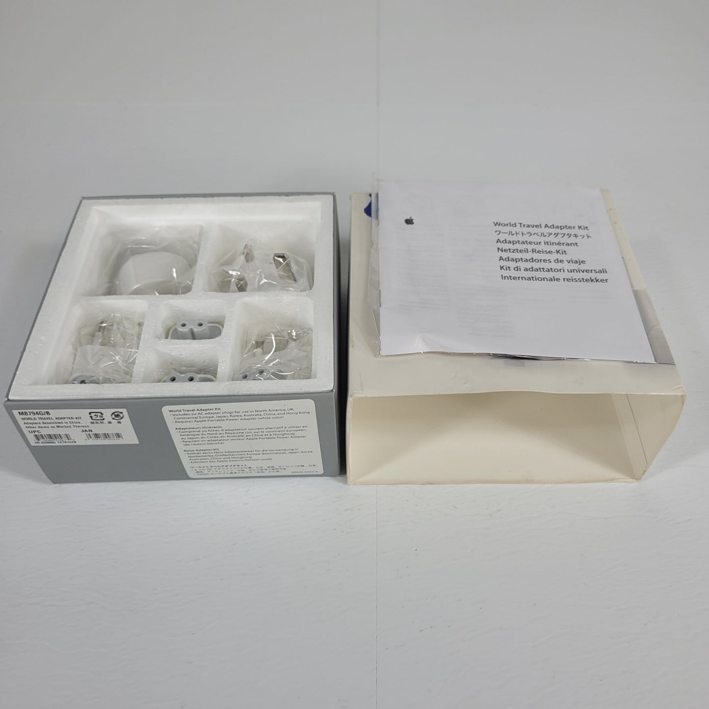 Vintage Apple MG794G/B World Travel Adapter Kit w/ six International AC Adapters