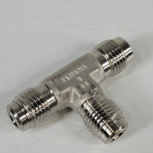 Cajon 316-R-44 VCR High Vacuum Face Seal Union Tee Stainless Steel High Purity