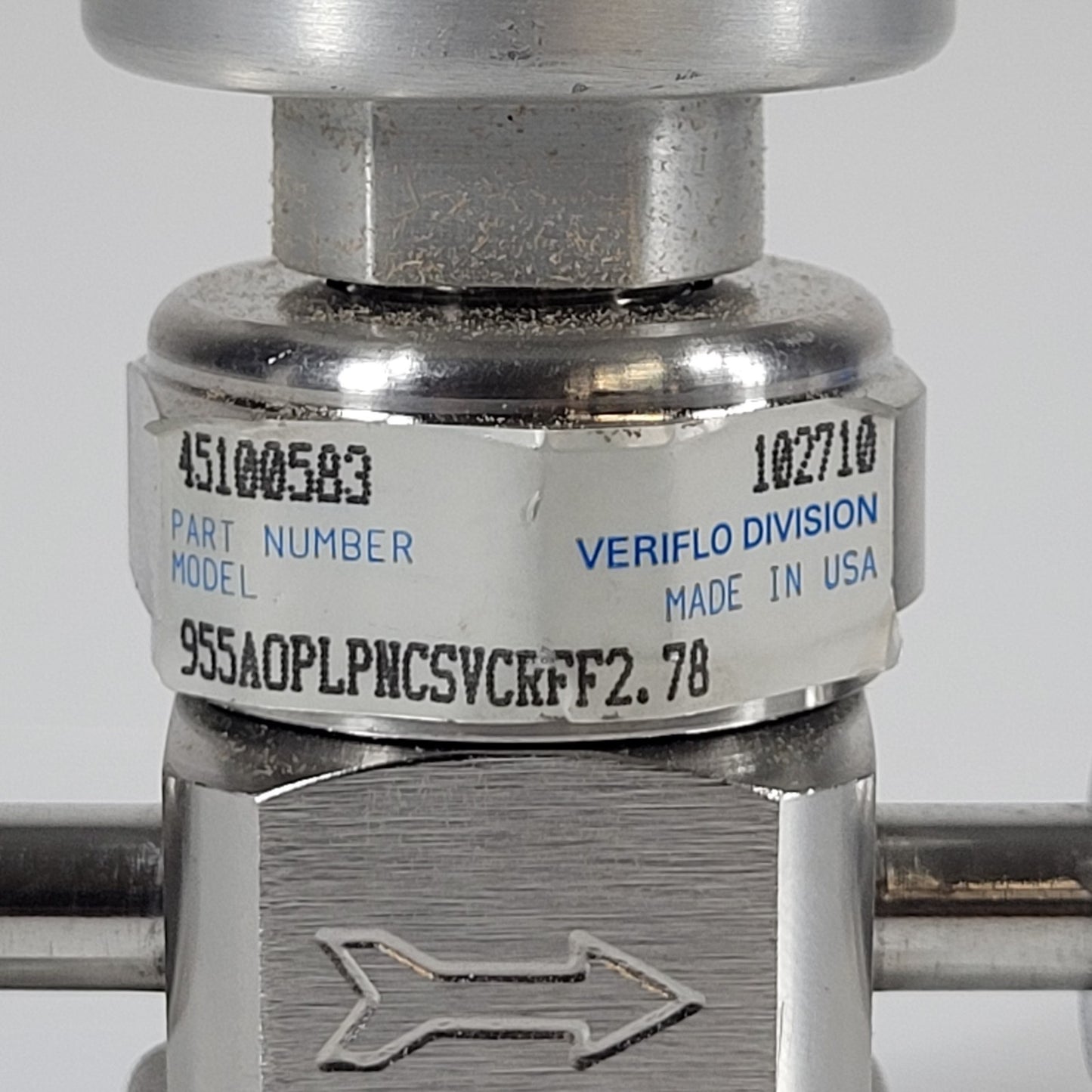 Parker Veriflo 955A0PLPNCSVCRFF2.78 Diaphragm Pneumatic Valve 1/4" VCR 955A